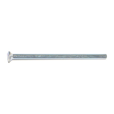 Midwest Fastener #8-32 x 3 in Slotted Flat Machine Screw, Zinc Plated Steel, 20 PK 68266